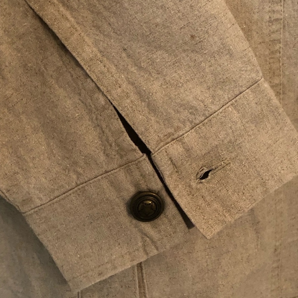Mirasol beige Linen/Cotton Button up Jacket XL - Picture 5 of 6